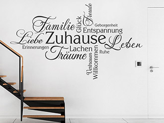 Wandtattoo Zuhause Schriften