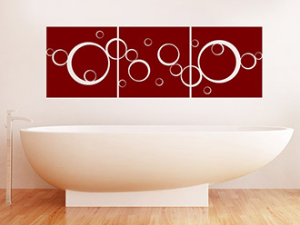 Wandtattoo Banner Horizontale Kreise
