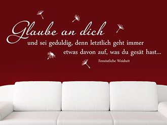 Wandtattoo Glaube an dich