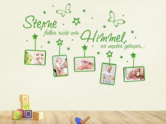 Wandtattoo Fotorahmen Sterne fallen nicht...