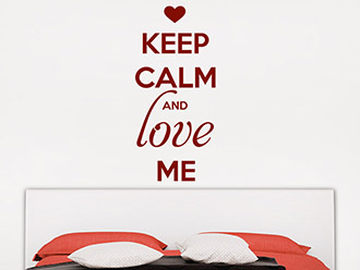 Wandtattoo Keep calm and love me