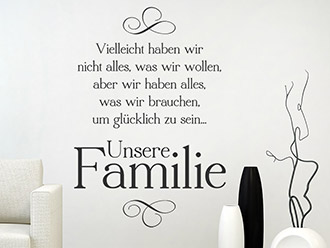 Wandtattoo familienspruch - Die Favoriten unter allen verglichenenWandtattoo familienspruch!