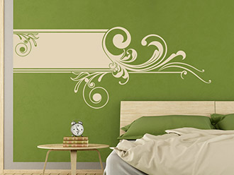 Wandtattoo Banner Ornament