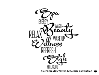 Wandtattoo Worte fürs Bad | Akzente im Badezimmer | WANDTATTOO.DE
