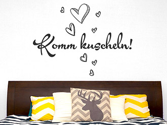 Wandtattoo Komm kuscheln!