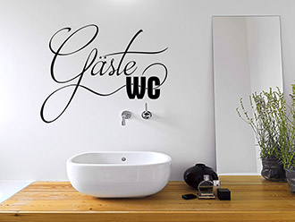 Wandtattoo Gäste WC