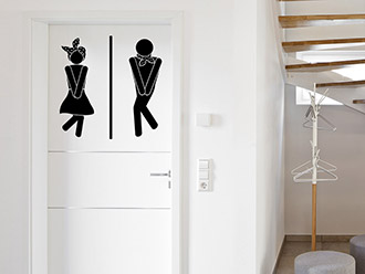 Wandtattoo WC Zeichen