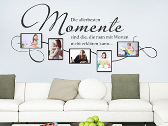 Wandtattoo Fotorahmen Die allerbesten Momente