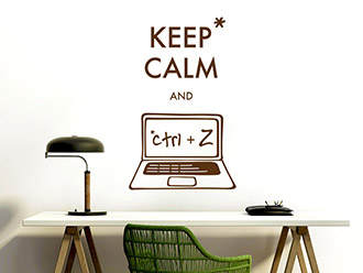 Wandtattoo Keep calm and ctrl + Z