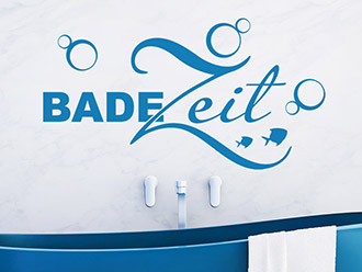 Wandtattoo Badezeit