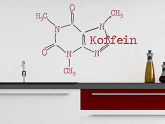 Wandtattoo Koffein Molekül zweifarbig | Bild 4