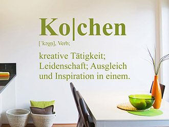 Wandtattoo Kochen Definition