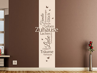 Wandtattoo Zuhause Banner
