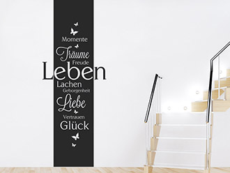 Wandtattoo Leben Banner