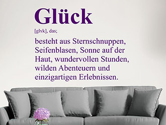 Wandtattoo Glück Definition 2