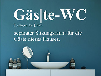 Wandtattoo Gäste-WC Definition