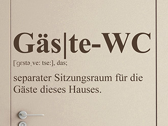 Wandtattoo Gäste-WC Definition