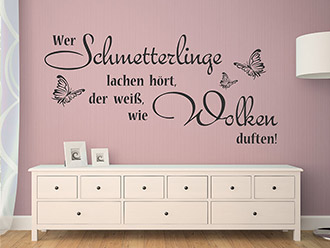 Wandtattoo Schmetterlinge lachen