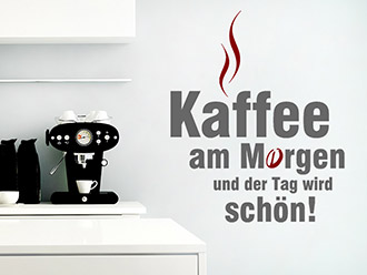 Wandtattoo Kaffee am Morgen