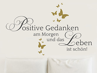 Wandtattoo Positive Gedanken