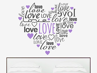 Wandtattoo Love Heart