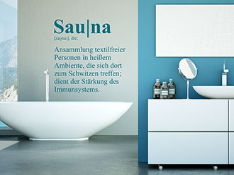 Wandtattoo Sauna Definition
