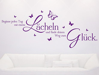Wandtattoo Beginne jeden Tag...