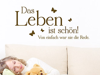 Wandtattoo Sprüche über das Leben online kaufen bei Wandtattoo.de