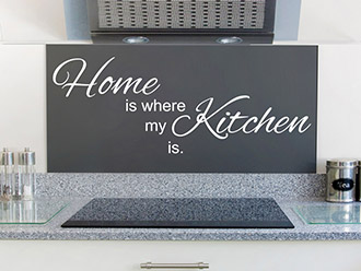 Wandtattoo Home is where my kitchen is