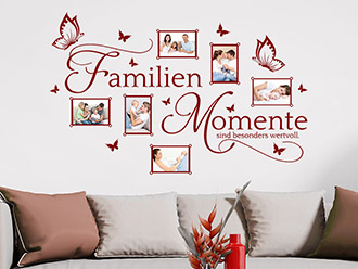 Wandtattoo Bilderrahmen Familien Momente