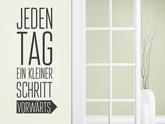Wandtattoo Jeden Tag ein kleiner Schritt
