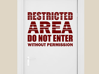 Wandtattoo Restricted Area