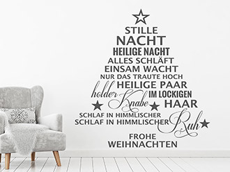 Wandtattoo Stille Nacht Weihnachtsbaum