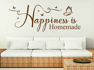 Wandtattoo Happiness is homemade