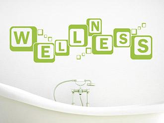 Wandtattoo Wellness Retro