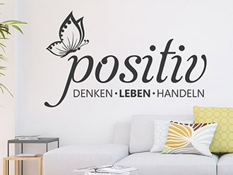 Wandtattoo Positiv denken