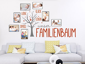 Wandtattoo Fotorahmen Familienbaum