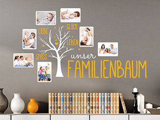 Wandtattoo Unser Familienbaum mit Fotorahmen | Bild 4