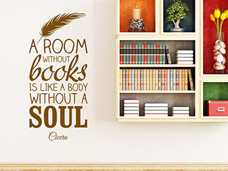 Wandtattoo A room without books...