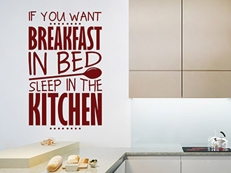 Wandtattoo If you want breakfast in bed...