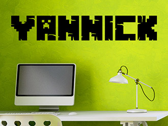 Wandtattoo Wunschname Gamer
