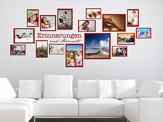 Wandtattoo Fotorahmen Set Erinnerungen