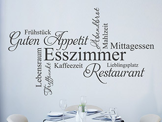 Wandtattoo Esszimmer Wortwolke