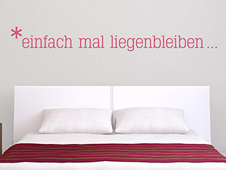 Wandtattoo Einfach mal liegenbleiben