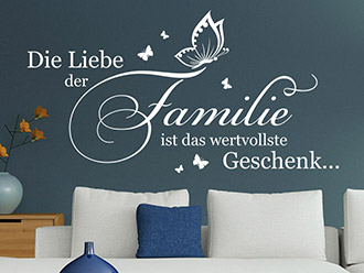 x4368 Wandtattoo Spruch Familie Verständnis füreinander Vertrauen Liebe Sticker 