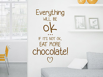 Wandtattoo Eat more chocolate