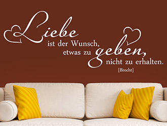 Wandtattoo Liebe geben