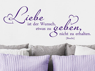 Wandtattoo Liebe geben
