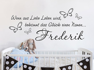 Wandtattoo Das Glück bekommt einen Namen