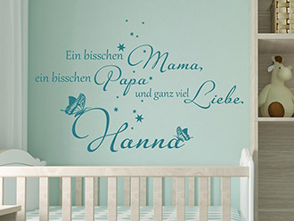 Wandtattoo Bisschen Mama, bisschen Papa